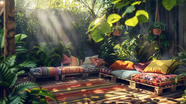 Transformez votre jardin avec des coussins pour palettes!